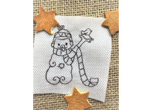 Stickdatei - Schneemann Alphabet Buchstabe K